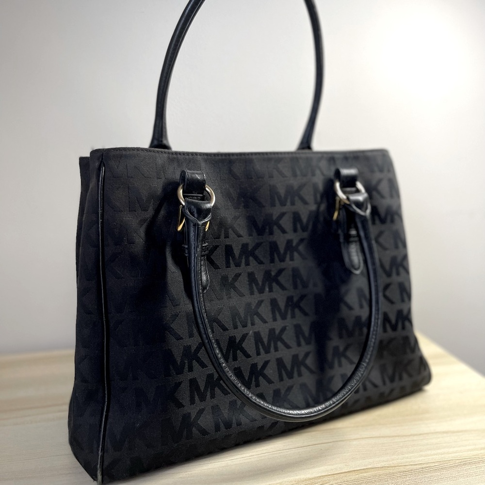 Black on Black w/ gold Michael Kors Tote